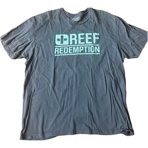 Reef Redemption graphic short sleeve crew tee shirt dark blue XL